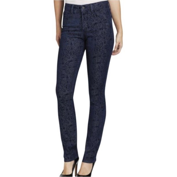 Ann Taylor Women’s Size 4 Dark Denim Leopard Modern Jeans - Picture 1 of 6